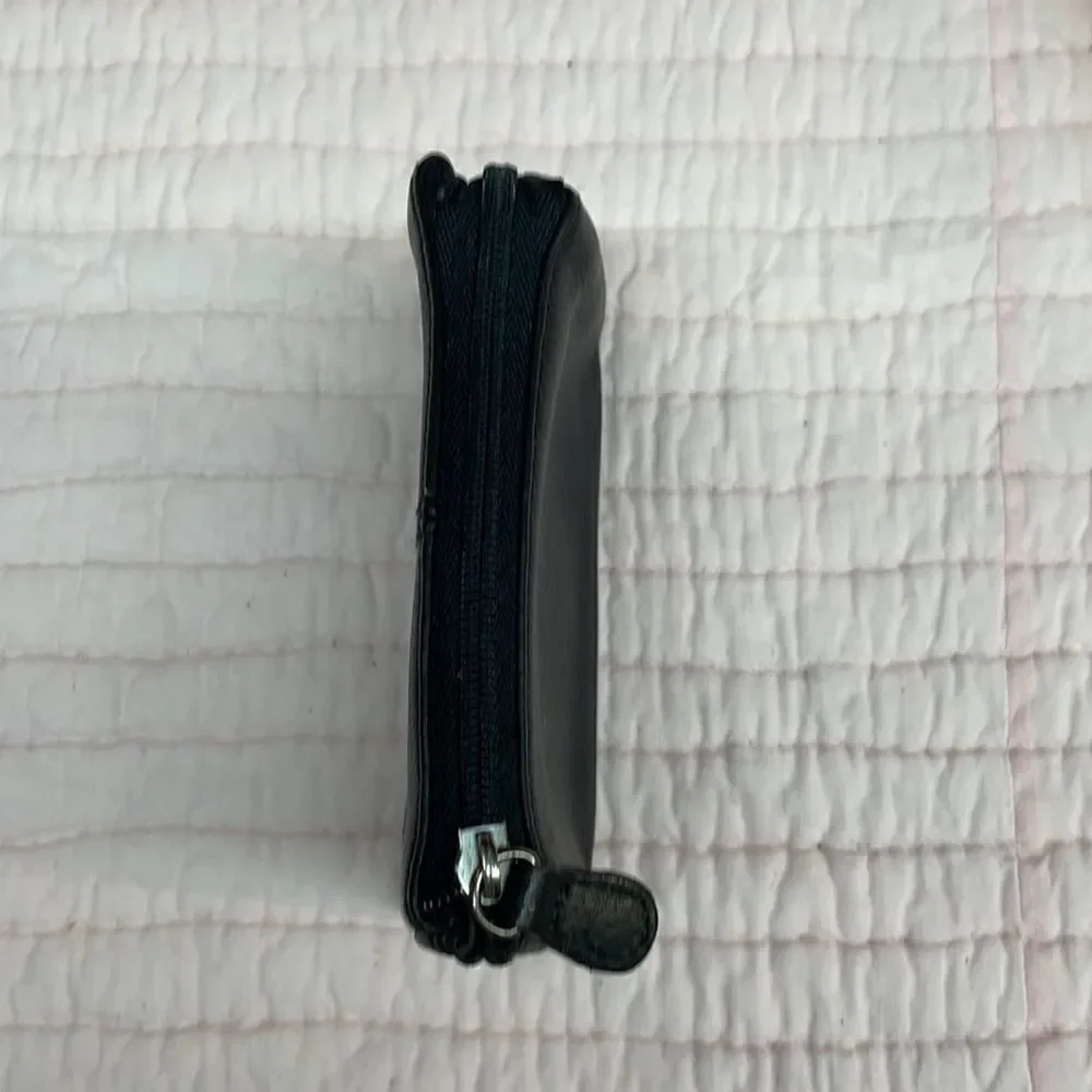Aurielle Small Wristlet Clutch Black Leather